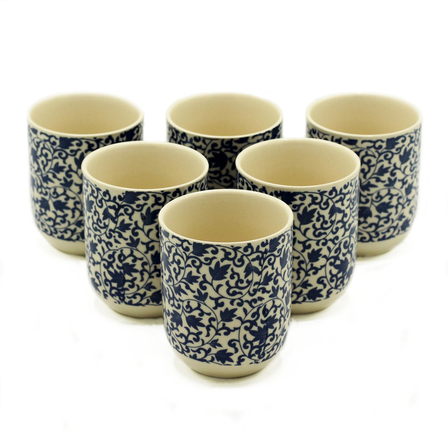 Herbal Tea Cups - Blue Pattern - ScentiMelti  Herbal Tea Cups - Blue Pattern