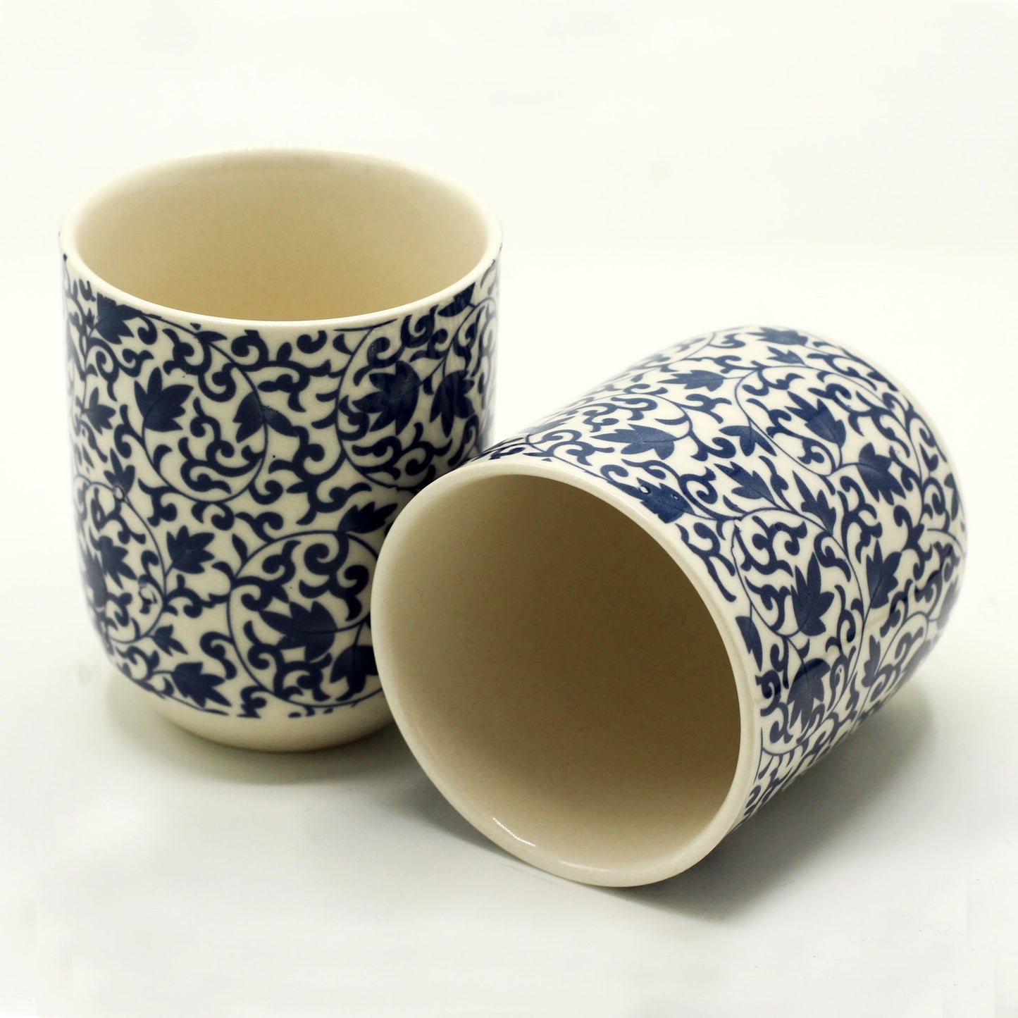 Herbal Tea Cups - Blue Pattern - ScentiMelti  Herbal Tea Cups - Blue Pattern