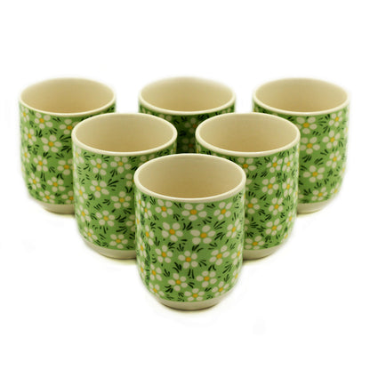 Herbal Tea Cups - Green Daisy - ScentiMelti  Herbal Tea Cups - Green Daisy