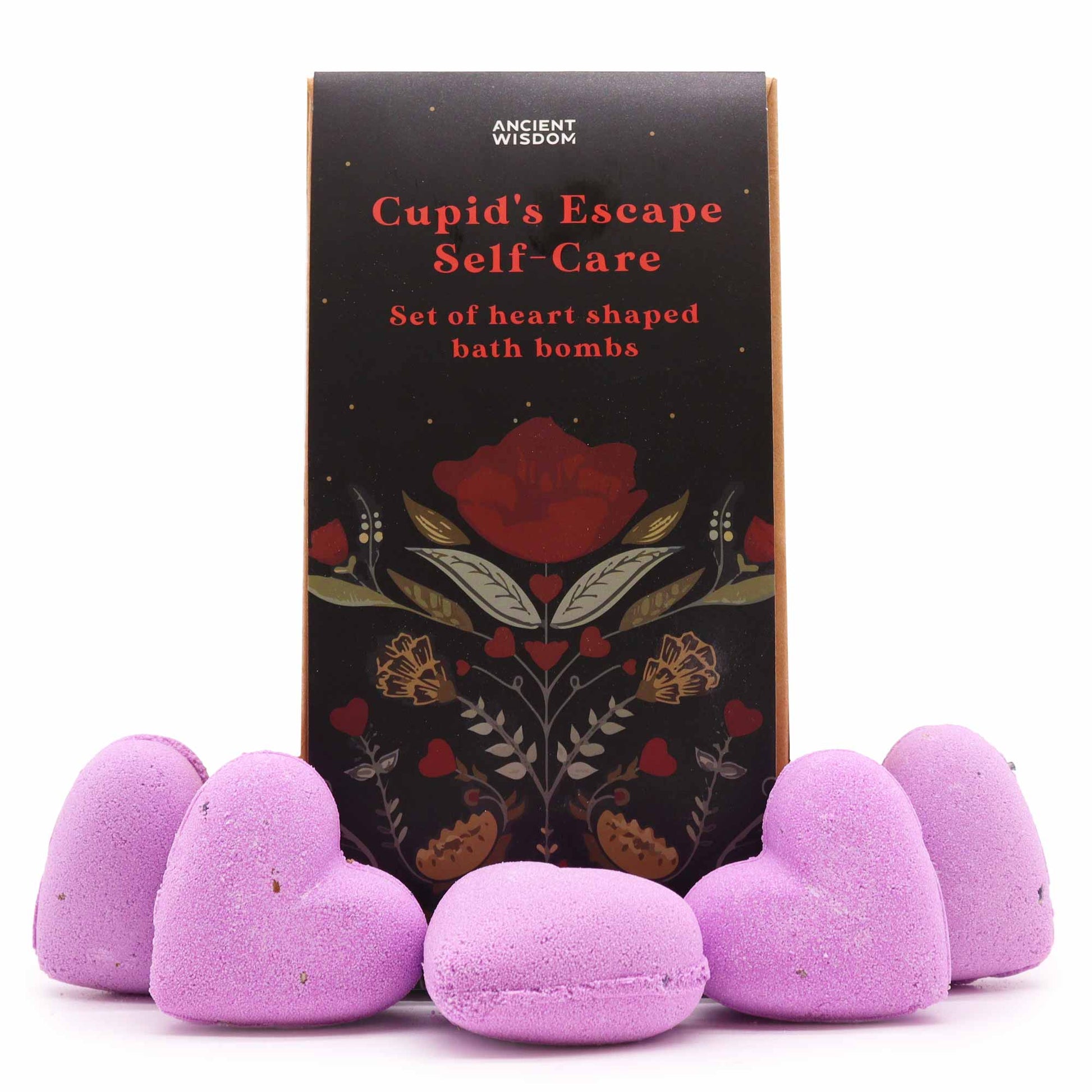 Cupids Escape Self Care Bath Heart Gift Set - ScentiMelti  Cupids Escape Self Care Bath Heart Gift Set