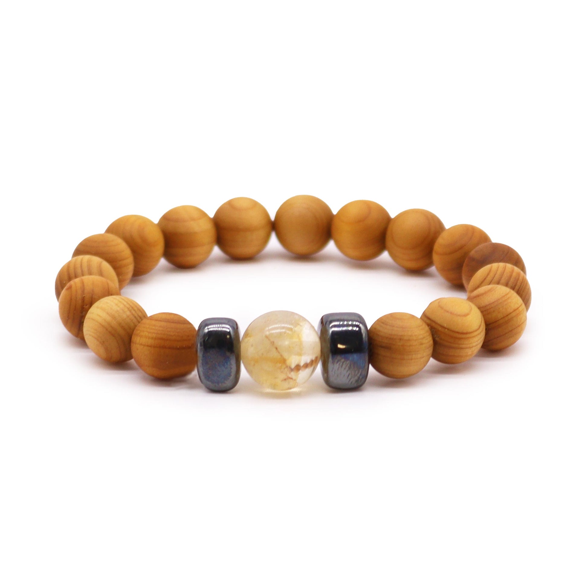 Cedarwood Solar Plexus Chakra Bangle with Citrine - ScentiMelti  Cedarwood Solar Plexus Chakra Bangle with Citrine