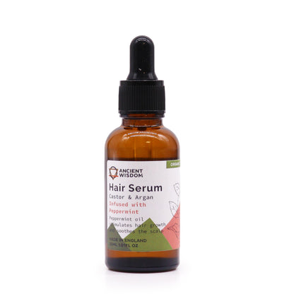 Organic Hair Serum 30ml - Peppermint - ScentiMelti  Organic Hair Serum 30ml - Peppermint