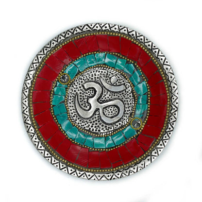 Om Plate Tibetan Decor Cone & Stick Holder - ScentiMelti  Om Plate Tibetan Decor Cone & Stick Holder