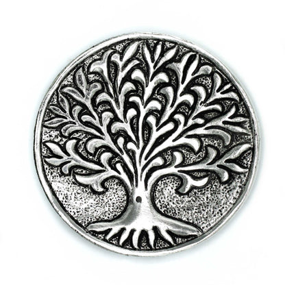 Polished Aluminium Tree of Life Incense Holder 10cm - ScentiMelti  Polished Aluminium Tree of Life Incense Holder 10cm