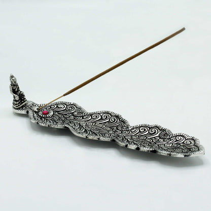 Polished Aluminium Buddha Long Incense Holder 20cm - ScentiMelti  Polished Aluminium Buddha Long Incense Holder 20cm