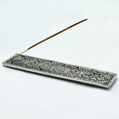 Polished Aluminium Chakra Long Incense Holder 23cm - ScentiMelti  Polished Aluminium Chakra Long Incense Holder 23cm