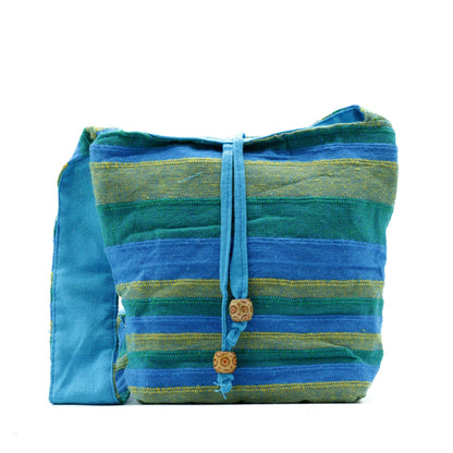 Nepal Sling Bag - Spring Meadows Green & Blue - ScentiMelti  Nepal Sling Bag - Spring Meadows Green & Blue