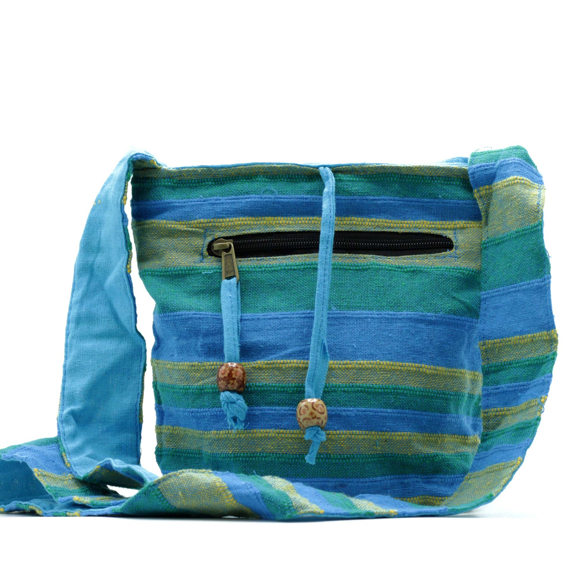 Nepal Sling Bag - Spring Meadows Green & Blue - ScentiMelti  Nepal Sling Bag - Spring Meadows Green & Blue