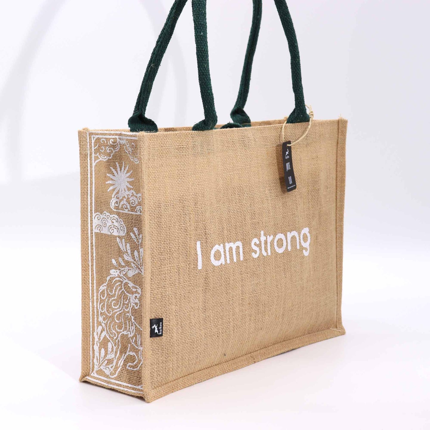 Hop Hare Jute Big Bag - I am Strong - ScentiMelti  Hop Hare Jute Big Bag - I am Strong