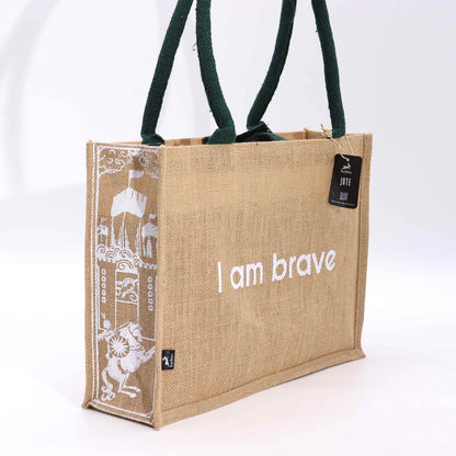 Hop Hare Jute Big Bag - I am Brave - ScentiMelti  Hop Hare Jute Big Bag - I am Brave