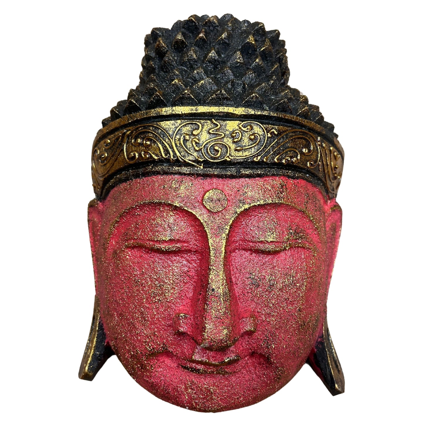 Home Decoration Buddha Head - 25cm - Red Shine Finish - ScentiMelti Home Fragrance, Beauty & Gifts UK