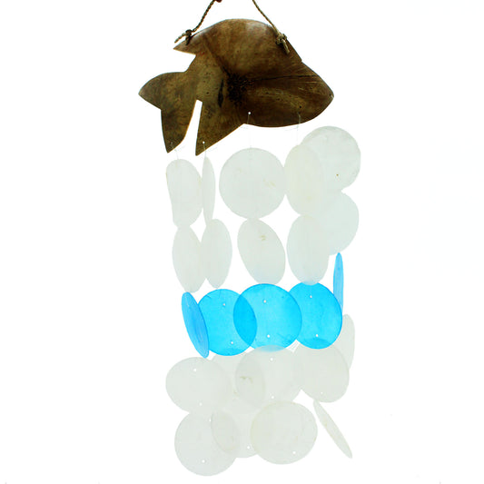 Coconut & Capiz Windchimes - Blue Dolphins - 30cm - ScentiMelti  Coconut & Capiz Windchimes - Blue Dolphins - 30cm