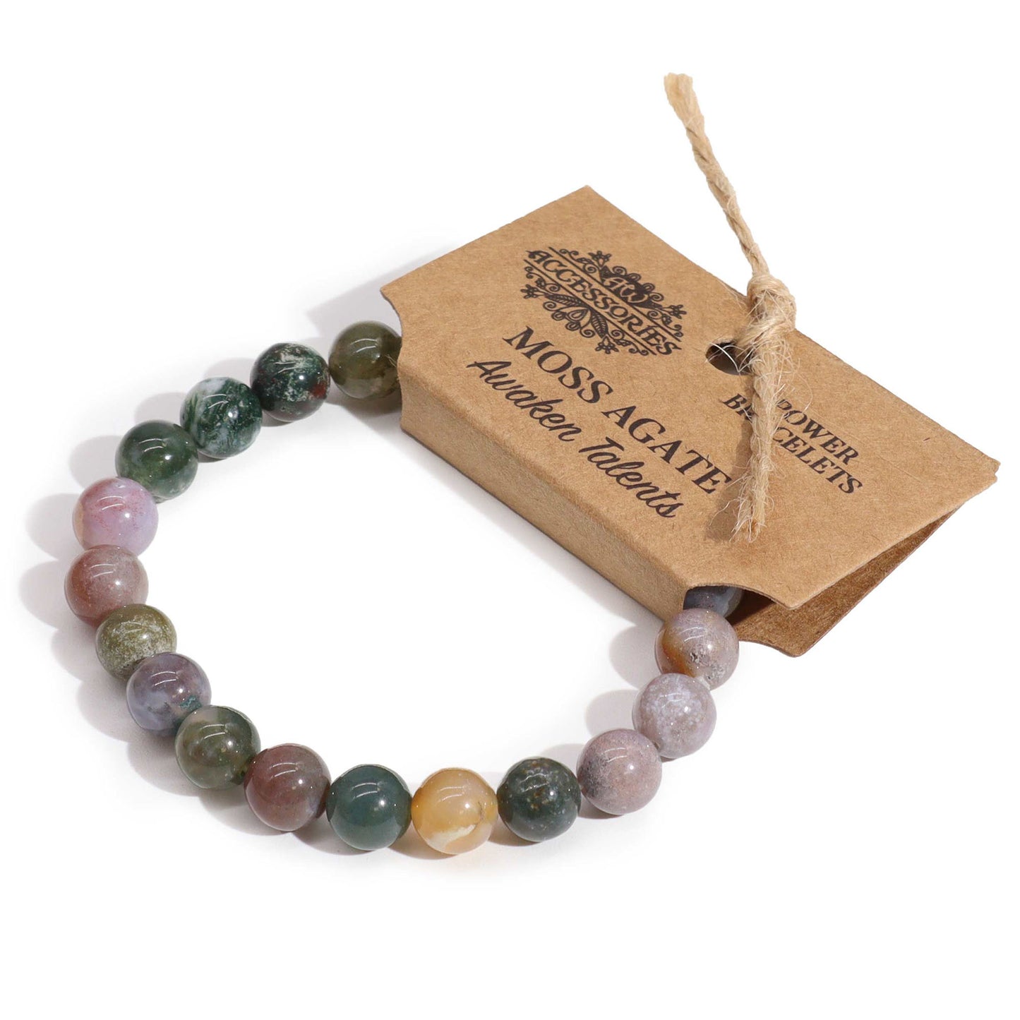 Power Bracelet - Moss Agate - ScentiMelti  Power Bracelet - Moss Agate