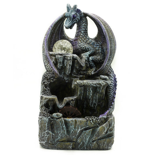 Tabletop Water Feature - 35cm - Purple Dragon, Crystal Ball & Water Wheel - ScentiMelti  Tabletop Water Feature - 35cm - Purple Dragon, Crystal Ball & Water Wheel