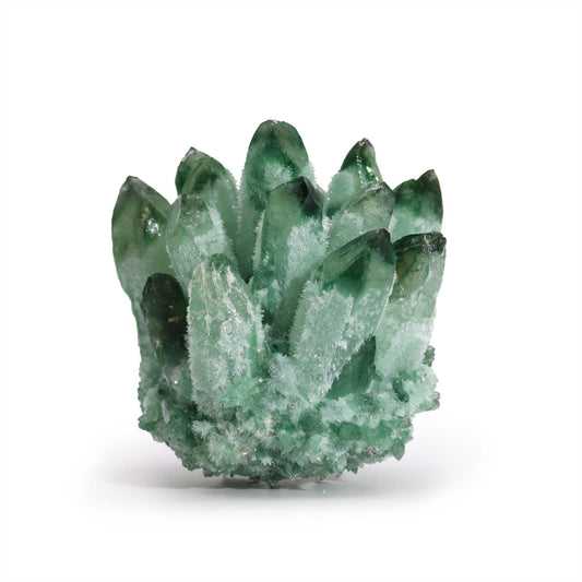 Crafted Quartz Cluster - Green Ghost Quartz - ScentiMelti Home Fragrance, Beauty & Gifts UK