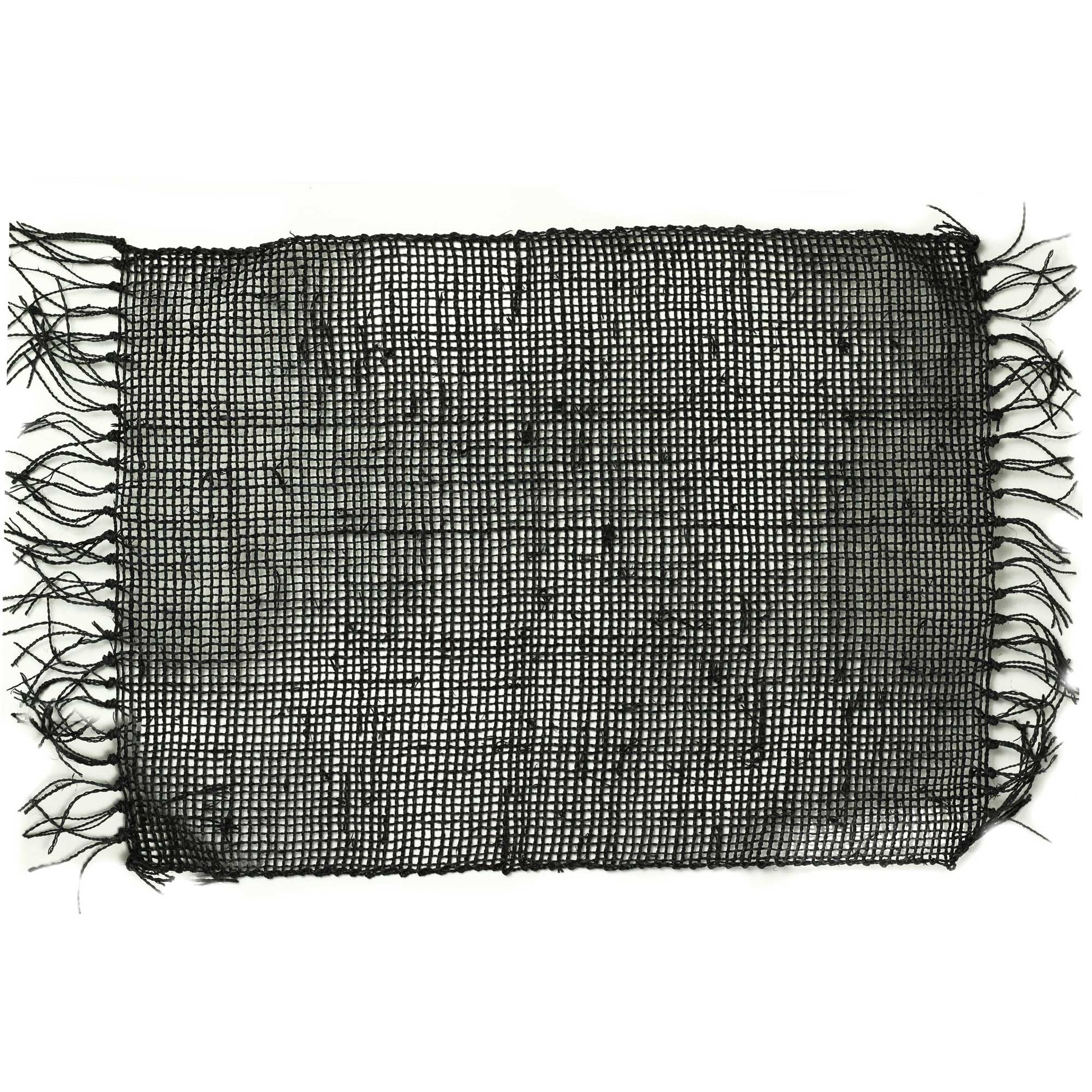 Seagrass Fringe Natural Placemat - Black - ScentiMelti Home Fragrance, Beauty & Gifts UK