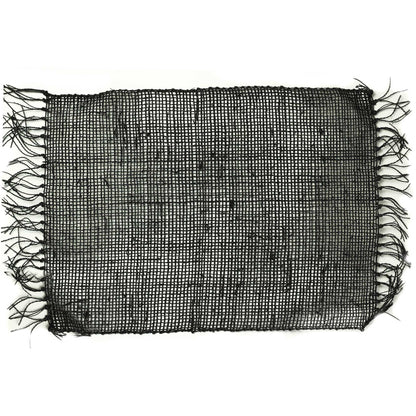 Seagrass Fringe Natural Placemat - Black - ScentiMelti Home Fragrance, Beauty & Gifts UK