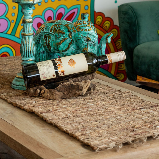 Water Hyacinth Table Runner - Robusta And Fringe - 150cm - ScentiMelti Home Fragrance, Beauty & Gifts UK