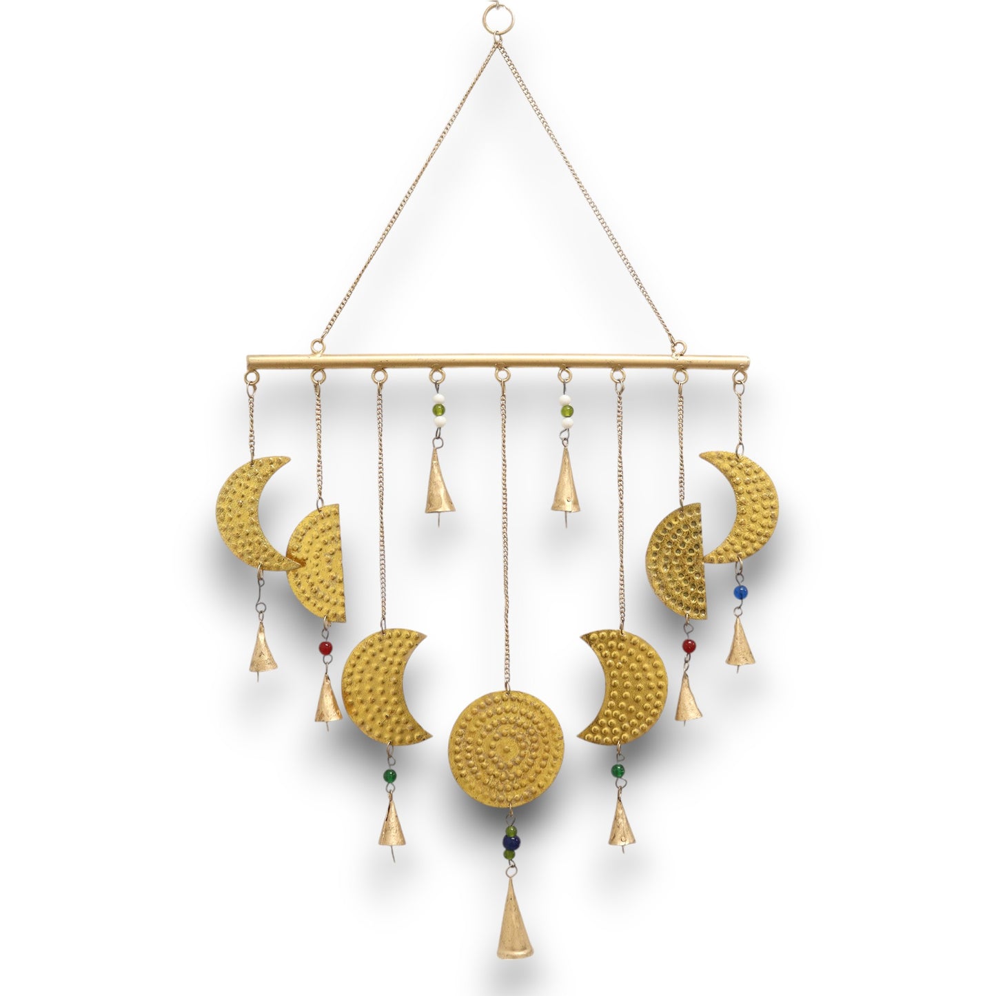 Indian Chimes - Brass Moon Phases Chimes - ScentiMelti Home Fragrance, Beauty & Gifts UK