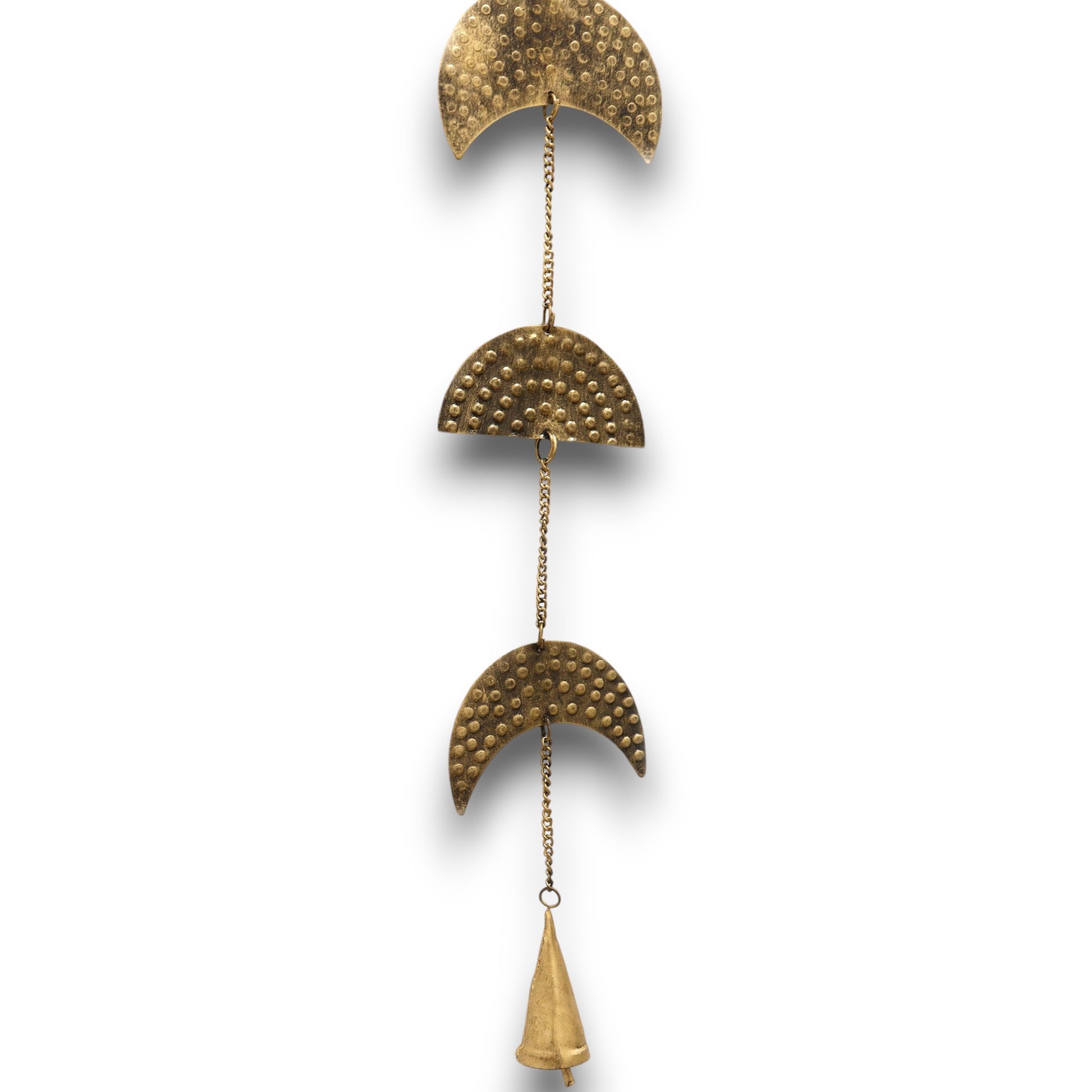 Indian Chimes - Brass Moon Phases Drop with Bell - ScentiMelti Home Fragrance, Beauty & Gifts UK