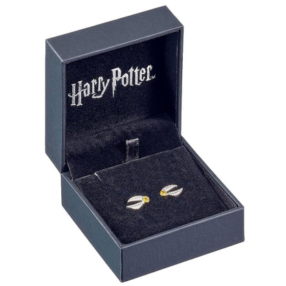 Harry Potter Sterling Silver Crystal Earrings Golden Snitch - ScentiMelti Home Fragrance, Beauty & Gifts UK