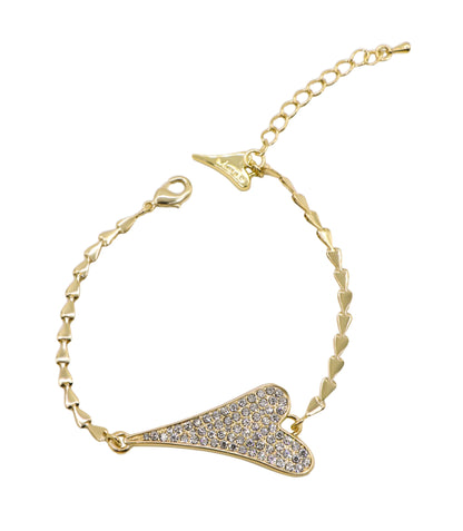 Yellow gold bracelet with full diamante encrusted face heart. missdeeuk ScentiMelti Wax Melts