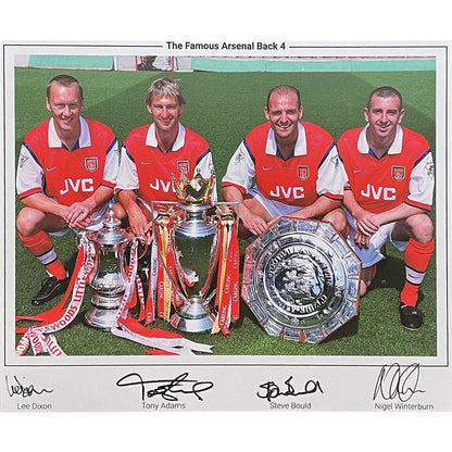 Arsenal FC Famous Back 4 Signed Framed Print Sweetlea Gifts Ltd ScentiMelti Wax Melts