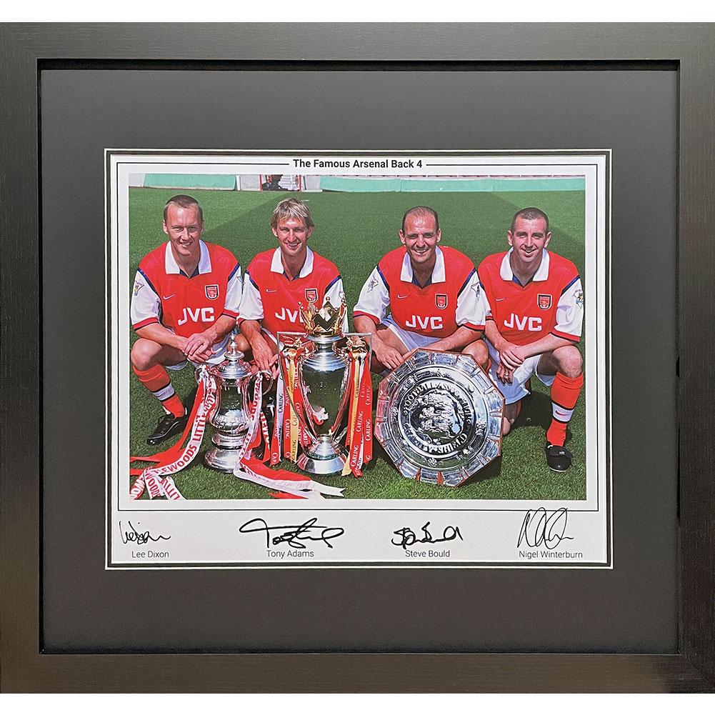 Arsenal FC Famous Back 4 Signed Framed Print Sweetlea Gifts Ltd ScentiMelti Wax Melts