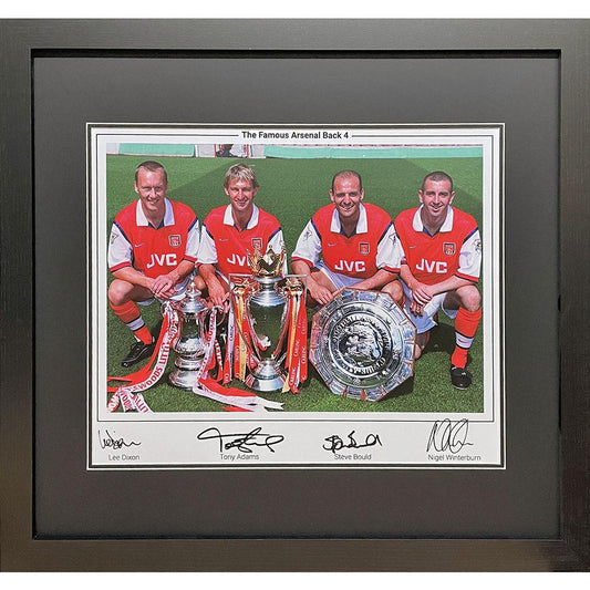 Arsenal FC Famous Back 4 Signed Framed Print Sweetlea Gifts Ltd ScentiMelti Wax Melts