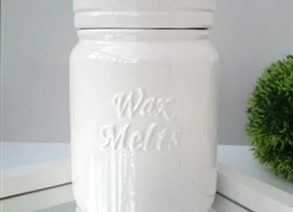 Ceramic Wax Melt Storage Jar | White - ScentiMelti  Ceramic Wax Melt Storage Jar | White