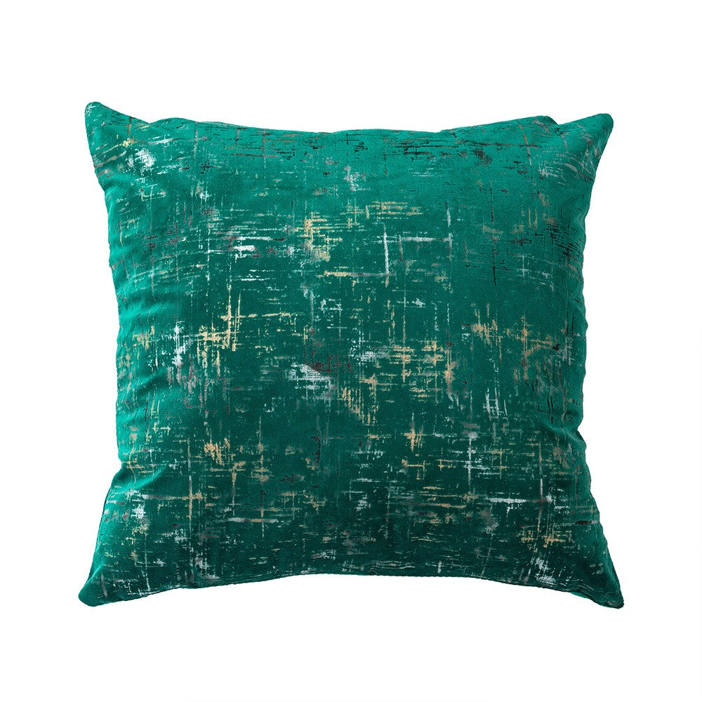 Green Colour Velvet Cushion Cover with Gold Stamping - ScentiMelti Home Fragrance, Beauty & Gifts UK