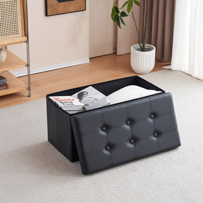 Storage Box Foldable Ottoman Seat Toy Storage Box Foot Stool Bench Home Stool - ScentiMelti Home Fragrance, Beauty & Gifts UK