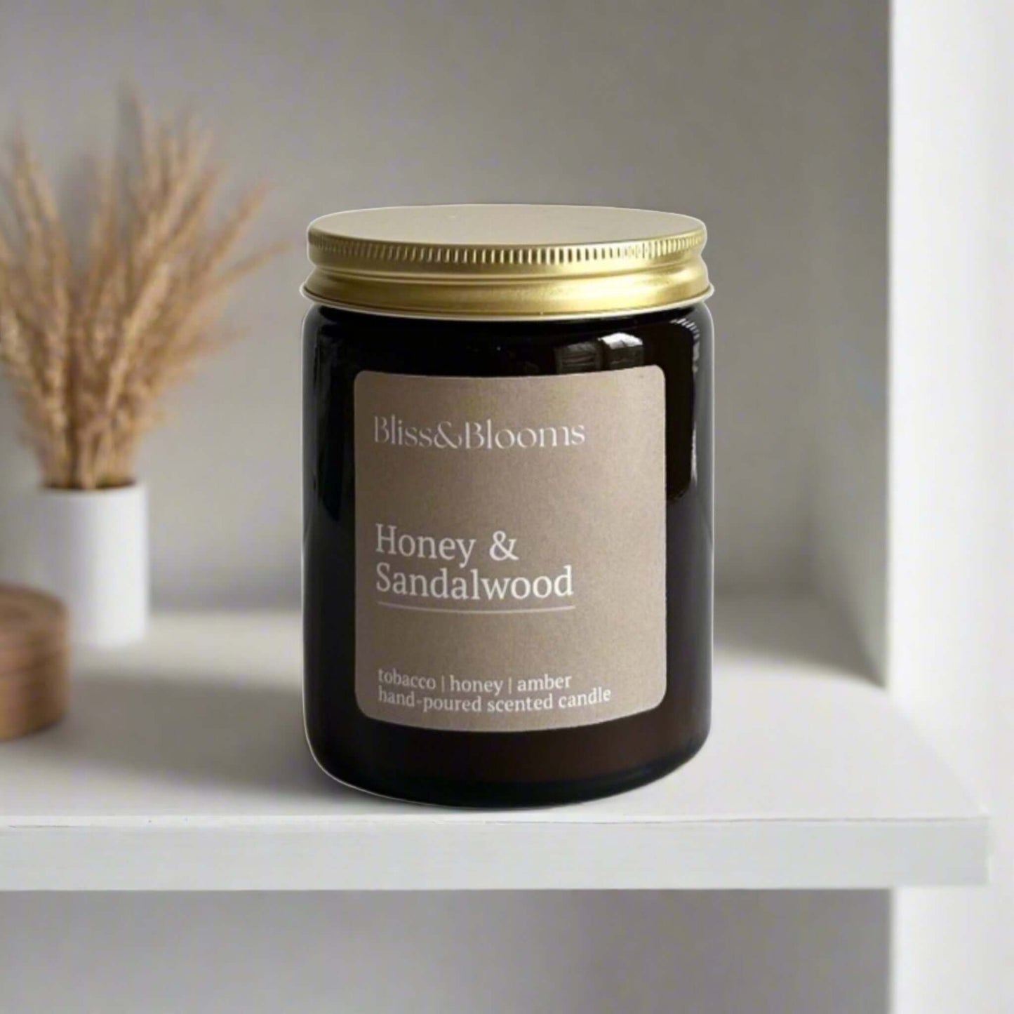 Honey & Sandalwood Scented Candle - ScentiMelti Home Fragrance, Beauty & Gifts UK