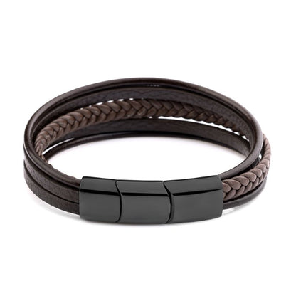 Men's Brown Leather Bracelet - ScentiMelti Home Fragrance, Beauty & Gifts UK