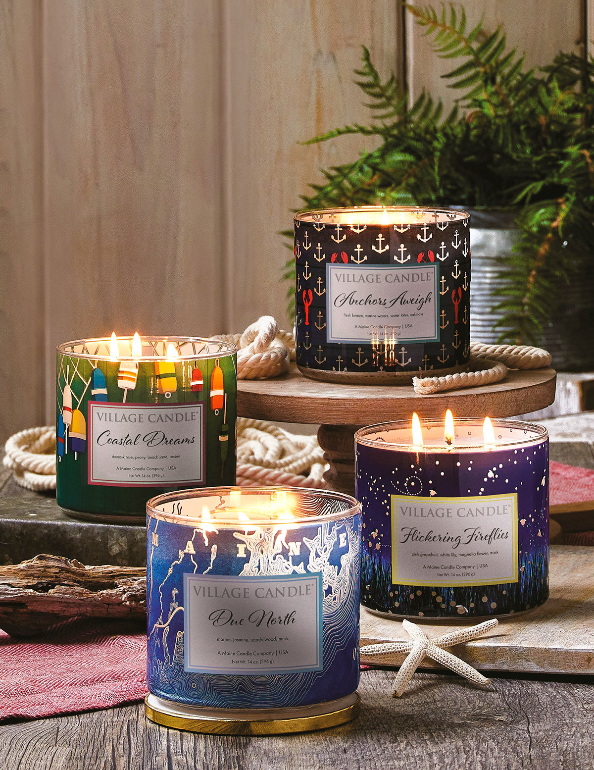 Village Candle - Flickering Fireflies - Luminary Bowl - ScentiMelti Home Fragrance, Beauty & Gifts UK