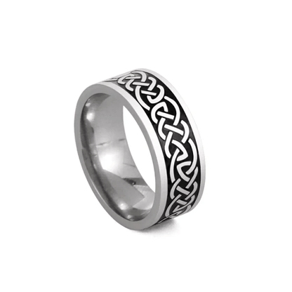 8mm Mens Celtic knot Stainless Steel Braided Unisex Wedding Band Ring The Colourful Aura ScentiMelti Wax Melts