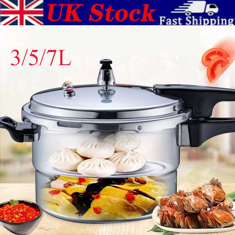 5 Litre / 7 Litre Aluminum Pressure Cooker | Kitchen Cookware Steamer Durable UK - ScentiMelti Home Fragrance, Beauty & Gifts UK