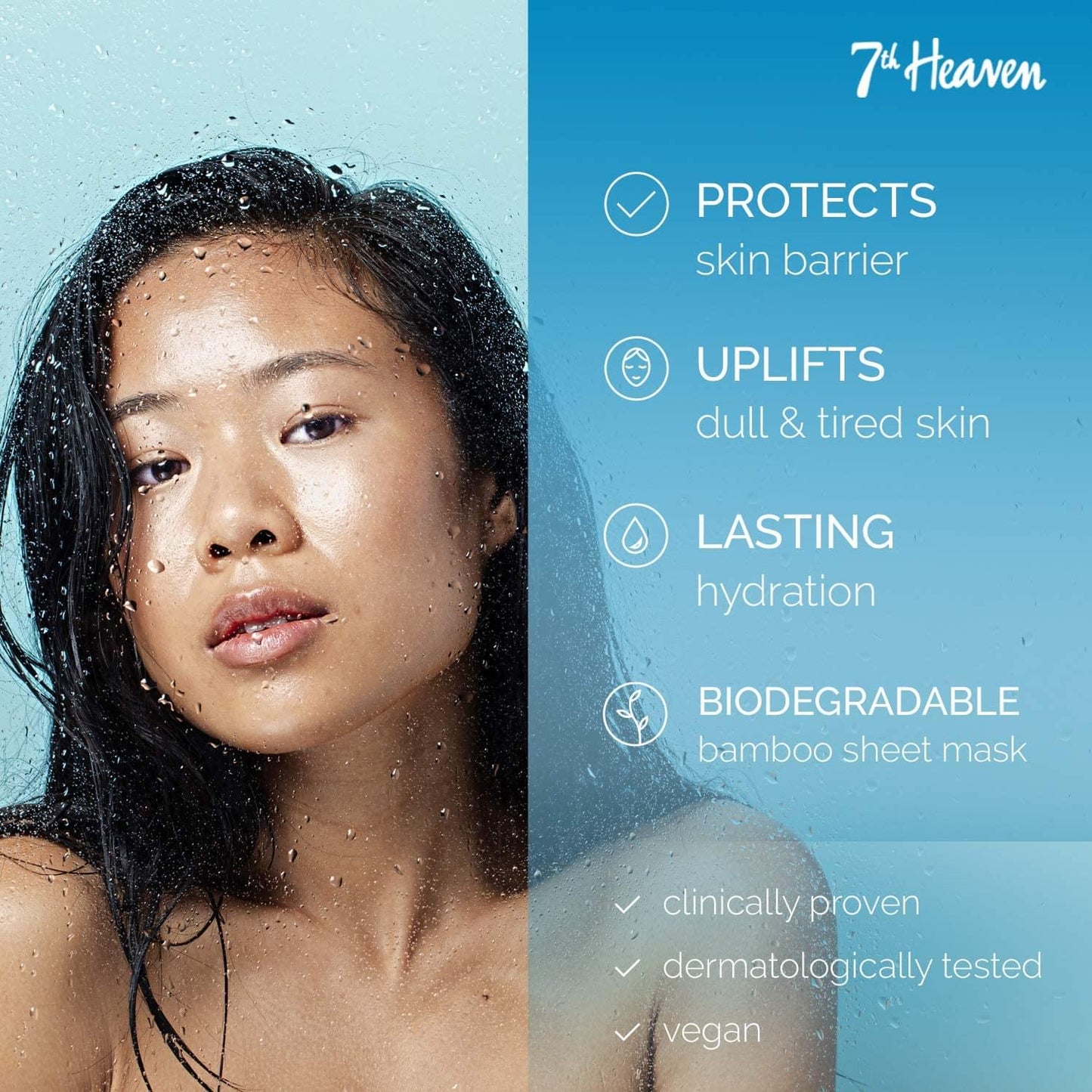 7th Heaven '24 Hour Hydration' Anti-Pollution Biodegradable Bamboo Sheet Mask Beauty Goddess ScentiMelti Wax Melts