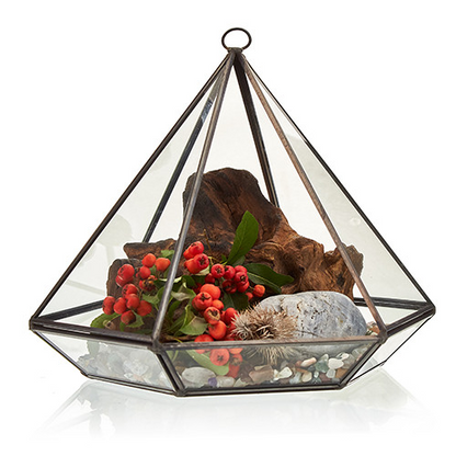 Glass Terrarium - Large Diamond - ScentiMelti  Glass Terrarium - Large Diamond