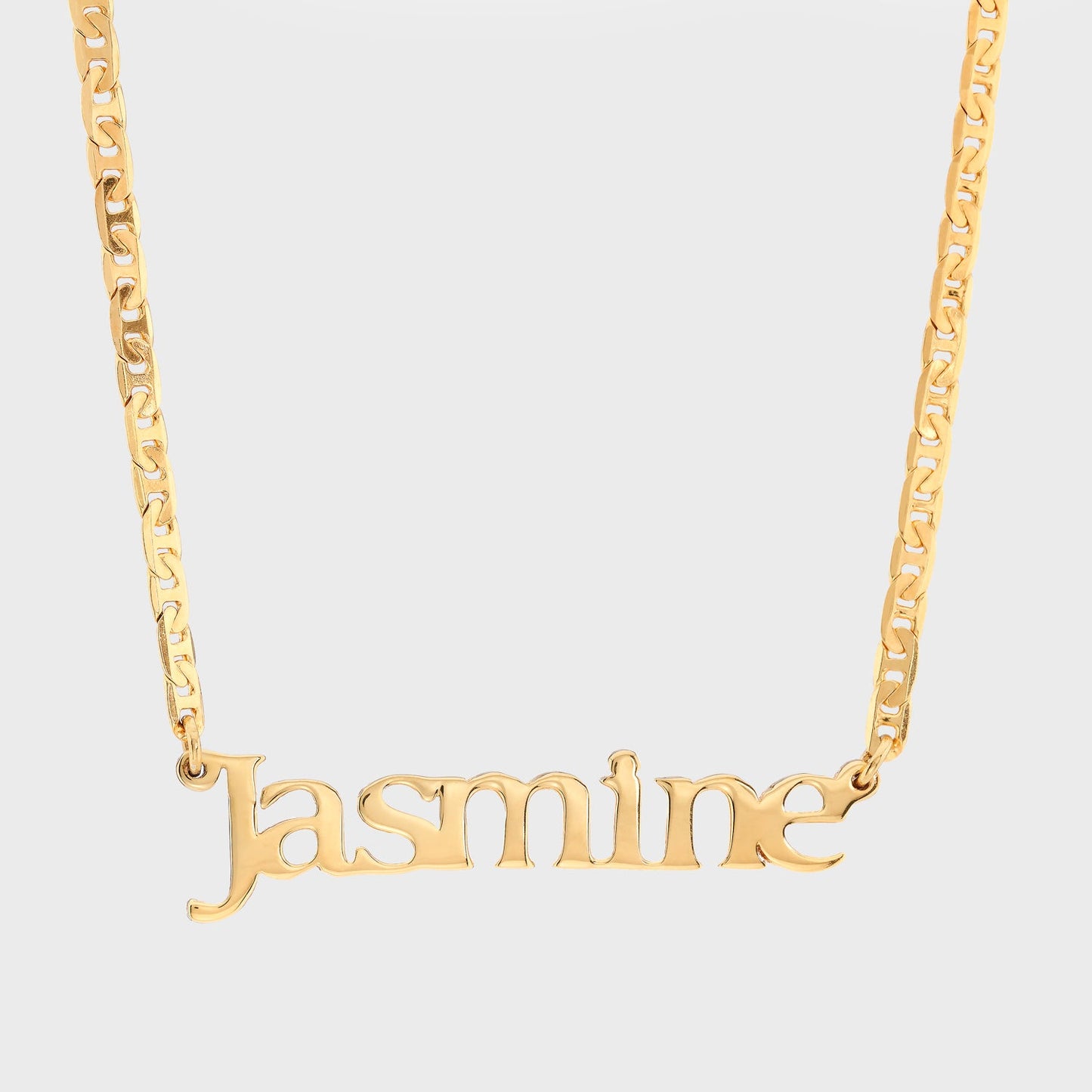 Personalised Name Necklace Anchor Mariner Chain Gold Vermeil - ScentiMelti Home Fragrance, Beauty & Gifts UK