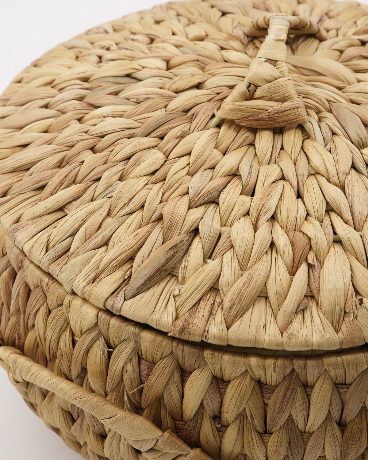 Set Of Three Handwoven Hyacinth Baskets