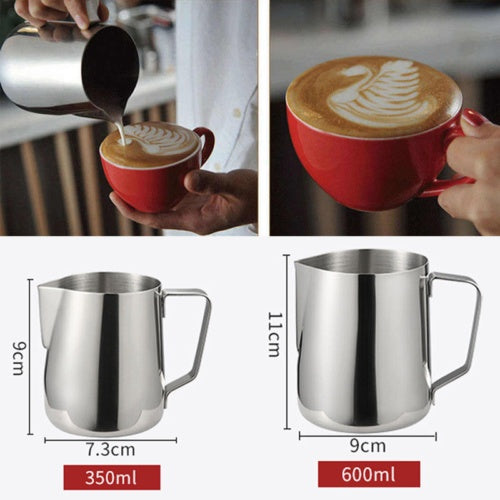 Stainless Steel Milk Jug Frothing Frother Coffee Latte Pitcher 600ml Measure Cup - ScentiMelti Home Fragrance, Beauty & Gifts UK