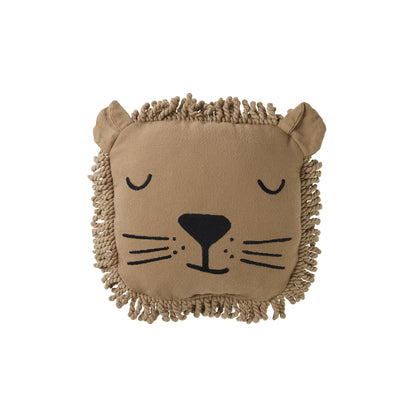 Lion Face Embroidery Cushion by Nobodinoz - ScentiMelti Home Fragrance, Beauty & Gifts UK