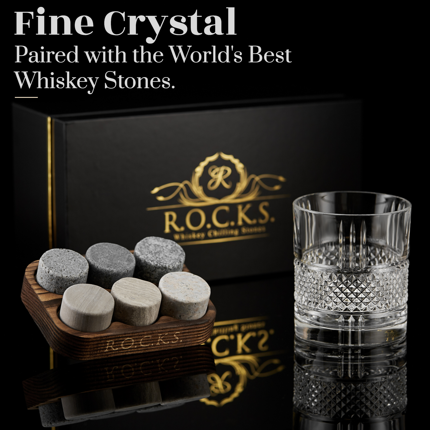 The Connoisseur's Set - Reserve Glass Edition R.O.C.K.S. Whiskey Chilling Stones ScentiMelti Wax Melts