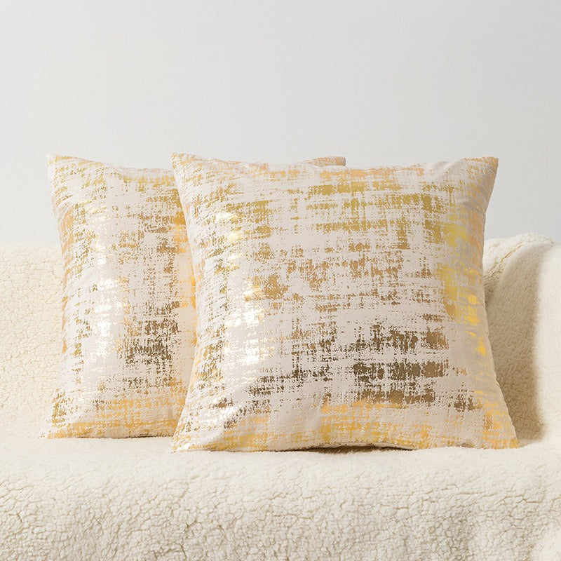 Golden Printing Velvet Cushion Cover (18x18" - 45x45 cm) - Set of 1 pcs - ScentiMelti Home Fragrance, Beauty & Gifts UK