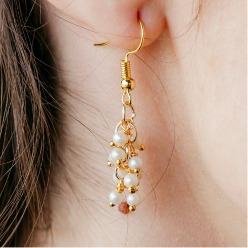 Gold and Silver Small Pearl Poth Dainty Pearl Delicate Dainty Drop Hook Earrings - ScentiMelti Home Fragrance, Beauty & Gifts UK