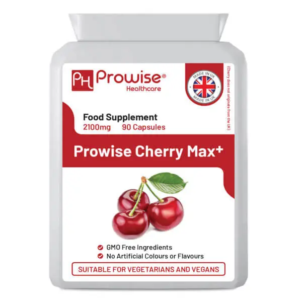 Cherry Max+ 2100mg Montmorency Cherry Added with Black Cherry I 90 Vegan Capsules High Strength I Made in The UK - ScentiMelti  Cherry Max+ 2100mg Montmorency Cherry Added with Black Cherry I