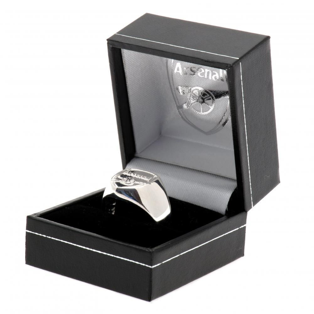 Arsenal FC Sterling Silver Ring Medium - ScentiMelti Home Fragrance, Beauty & Gifts UK