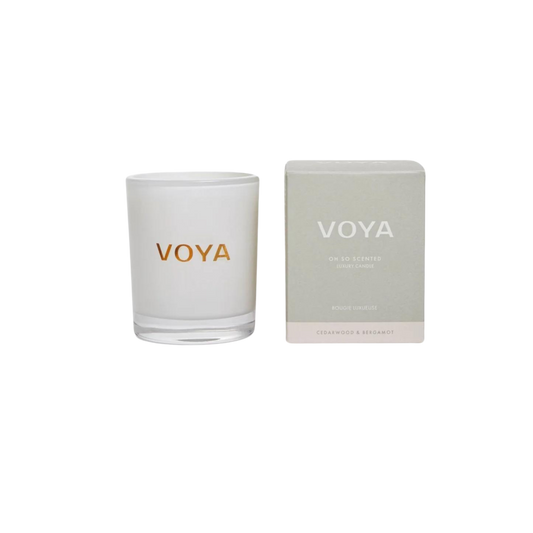 Voya - Oh So Scented Luxury Candle Cedarwood  & Bergamot - ScentiMelti Home Fragrance, Beauty & Gifts UK