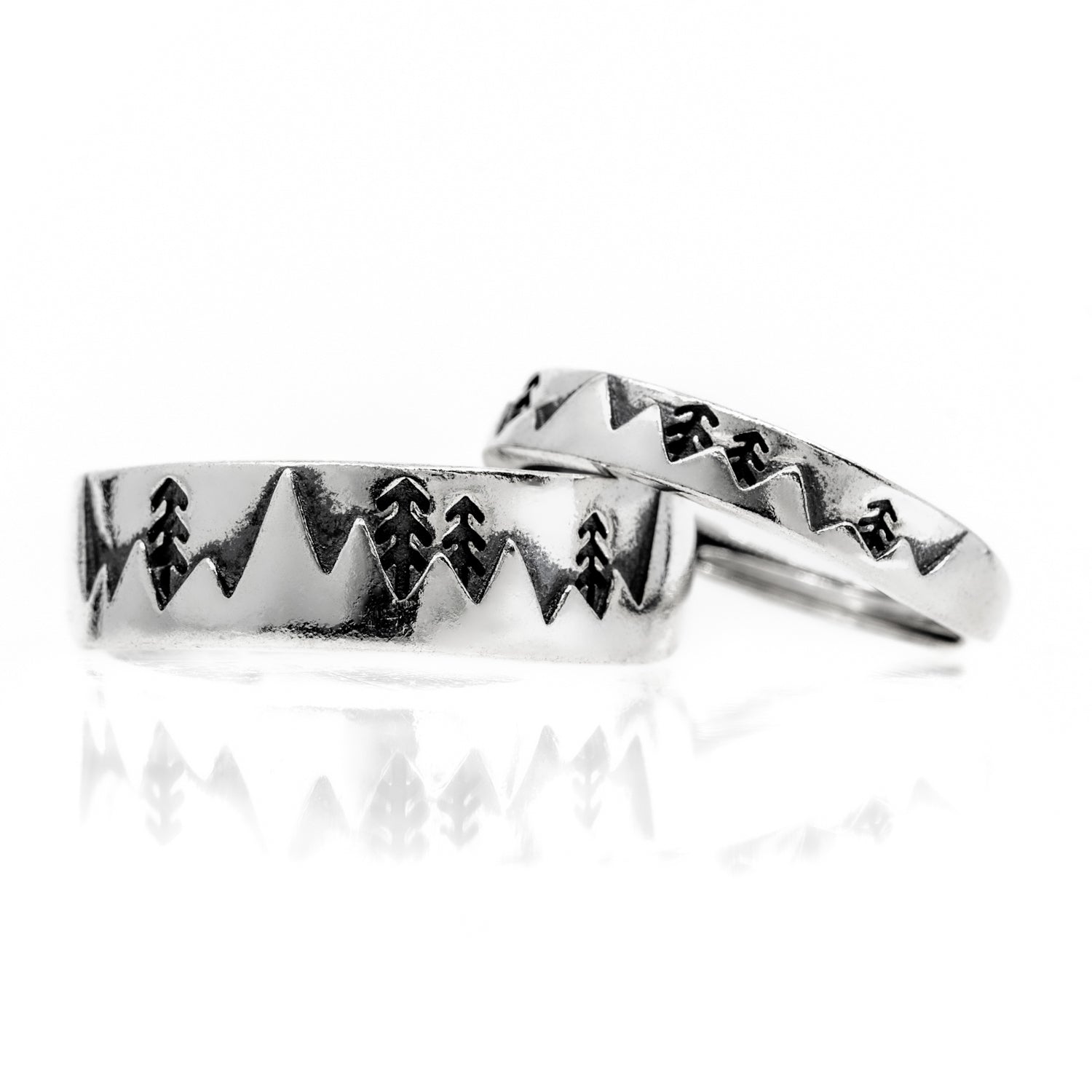 925 Sterling Silver Adjustable Mountain & Forest Ring | Mountains - ScentiMelti Home Fragrance, Beauty & Gifts UK